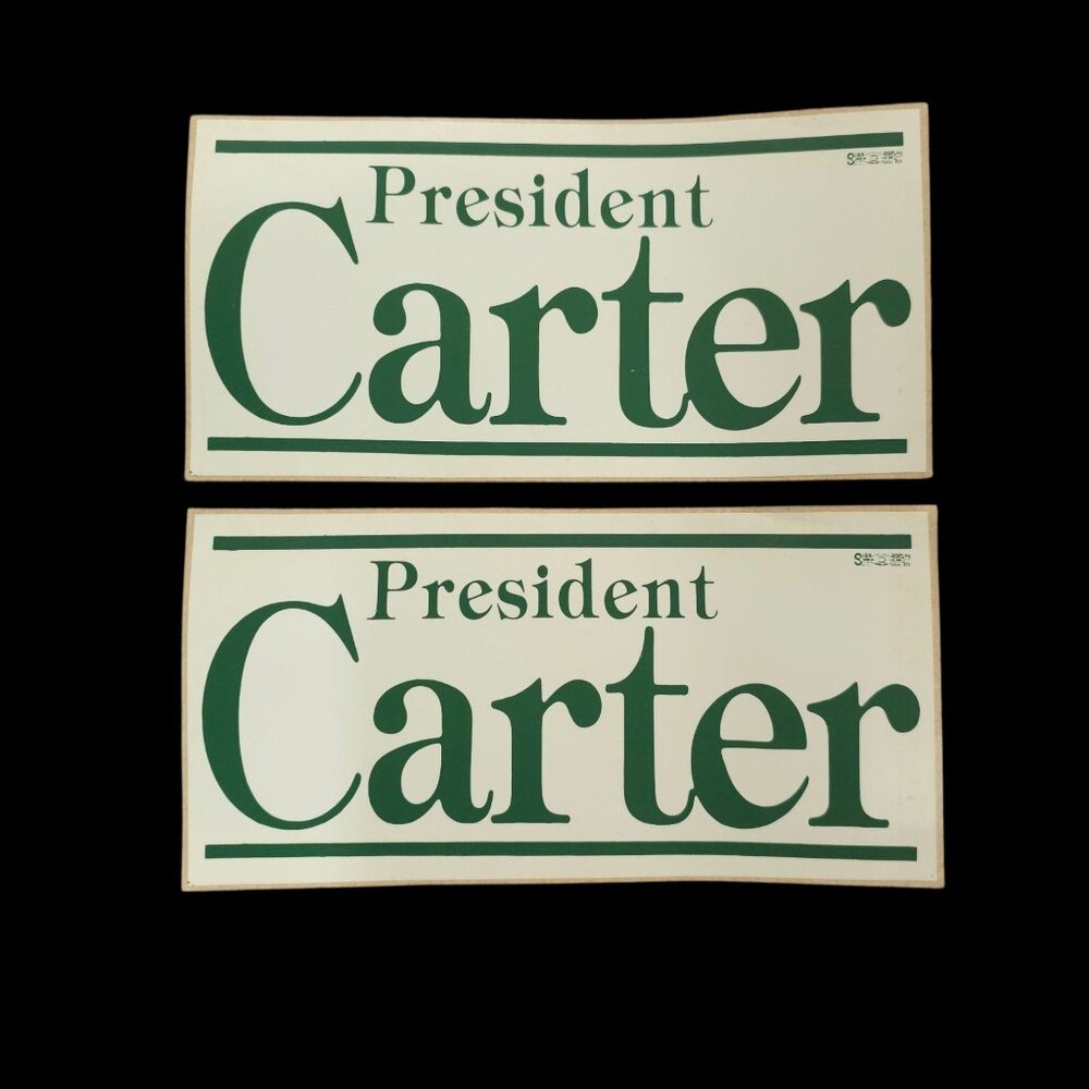 President Carter 1980 Presidential Re-Election Campaign Bumper Sticker Lot NOS